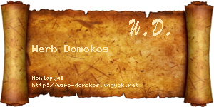 Werb Domokos névjegykártya